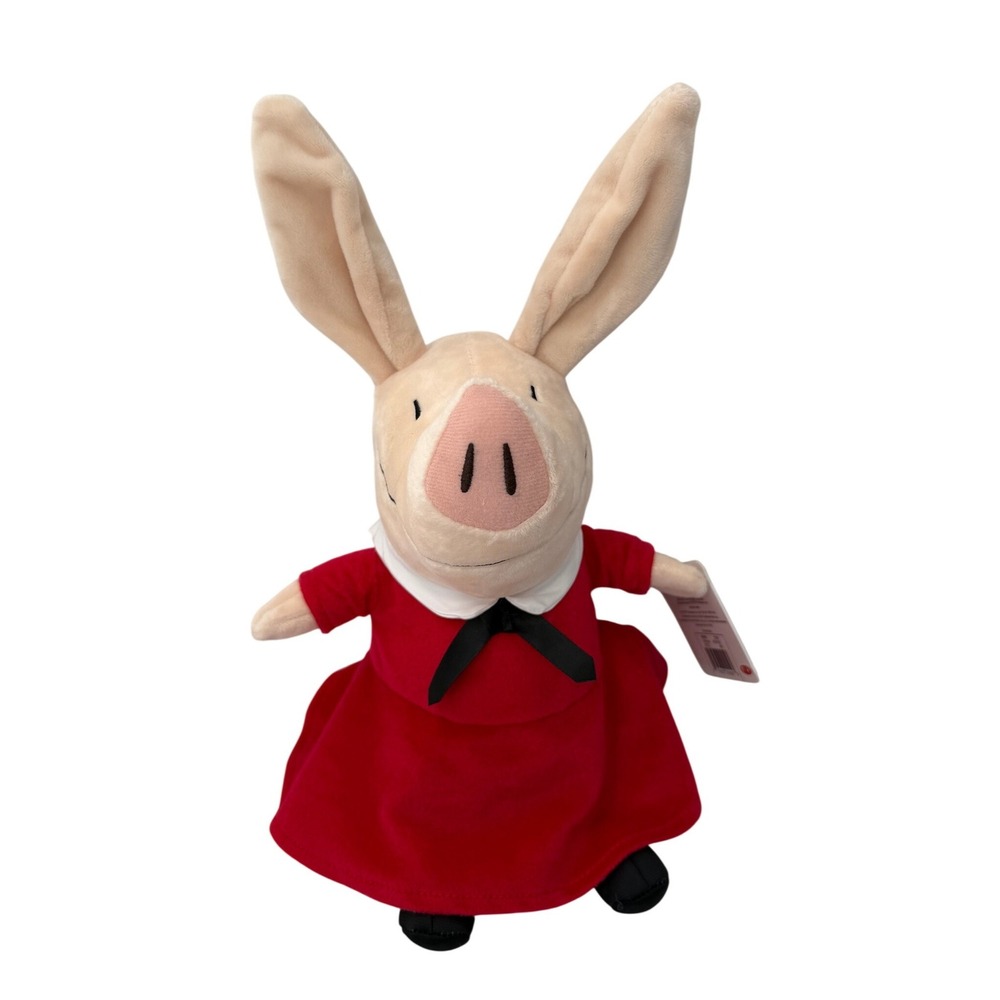 Kohl's Cares Olivia the Pig Plush Stuffed Animal Red Dress Book Character 15 NWT